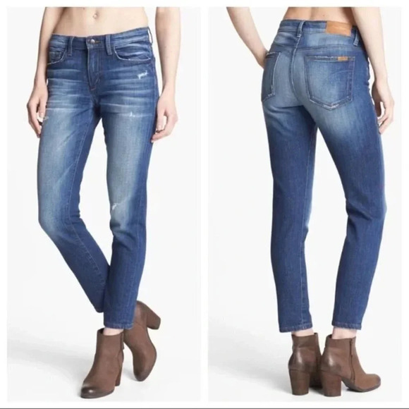 Joe's Jeans Vintage High Water Distressed Skinny Medium Wash Ankle Size 28 - Picture 1 of 12